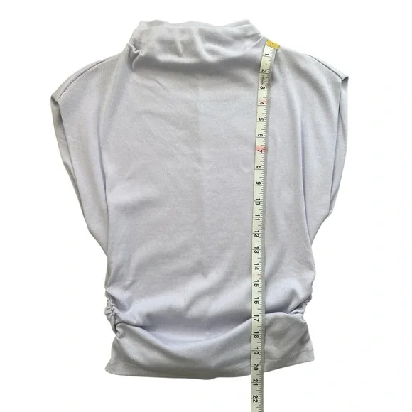 Michael Stars Amara Power Shoulder Tee Amethyst Size Small - Picture 7 of 7